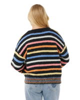 The Rip Curl Womens Pacific Rider Stripe Cardigan in Black