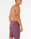 The Rip Curl Mens Boardwalk Jackson Walkshorts in Deep Plum