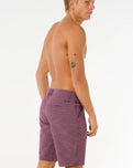 The Rip Curl Mens Boardwalk Jackson Walkshorts in Deep Plum