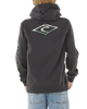 Boys Tropic Daze Zip Hoodie in Washed Black