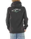 Boys Tropic Daze Zip Hoodie in Washed Black