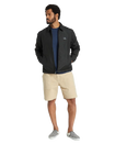 The Brixton Mens Utopia Vintage Nylon Jacket in Washed Black