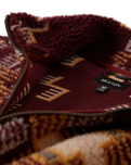 The Brixton Mens Arctic Zip Mock Neck Fleece Jacket in Light Cabernet
