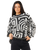 The Rip Curl Womens Sunset Jumper in Black & Off White