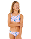 Girls Sunshine Squad Bikini Set in Electric Blue