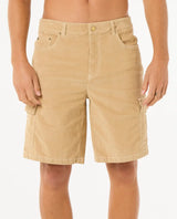 The Rip Curl Mens Classic Surf Cord Cargo Walkshorts in Khaki