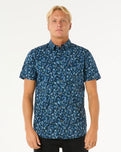 The Rip Curl Mens Floral Reef Shirt in Washed Navy