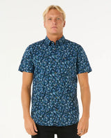 The Rip Curl Mens Floral Reef Shirt in Washed Navy