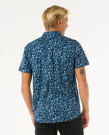 The Rip Curl Mens Floral Reef Shirt in Washed Navy
