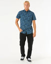 The Rip Curl Mens Floral Reef Shirt in Washed Navy