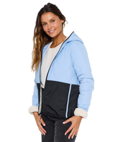 The Rip Curl Womens Anti-Series Anoeta Quilted Jacket in Mid Blue