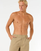 The Rip Curl Mens Boardwalk Cord Wiz Walkshorts in Khaki