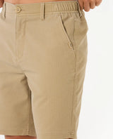 The Rip Curl Mens Boardwalk Cord Wiz Walkshorts in Khaki