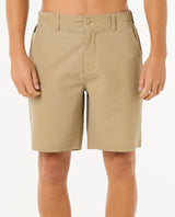The Rip Curl Mens Boardwalk Cord Wiz Walkshorts in Khaki