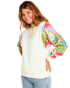 Wavy Print Sweatshirt in Lily