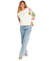 Wavy Print Sweatshirt in Lily