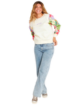 Wavy Print Sweatshirt in Lily