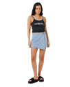 Ellie Denim Skort in Vintage Blue