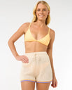 The Rip Curl Womens Cala Vadella Crochet Walkshorts in Off White