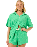 The Rip Curl Womens Las Dalias Terry Walkshorts in Light Green