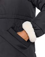 The Rip Curl Womens Anti-Series Anoeta Long Line Jacket in Washed Black