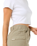 The Rip Curl Womens Cruisin Cargo Walkshorts in Sage