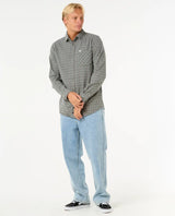 The Rip Curl Mens Classic Surf Checked Shirt in Bluestone