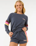 The Rip Curl Womens Las Dalias Colourblock Walkshorts in Navy
