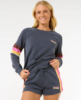 The Rip Curl Womens Las Dalias Colourblock Walkshorts in Navy