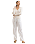 Long Line Knit Cardigan in Ivory