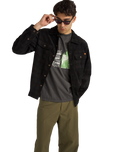 Cord Check Shirt in Black