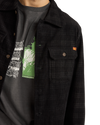 Cord Check Shirt in Black