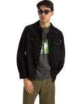 Cord Check Shirt in Black