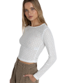 Charm Long Sleeve Top in White