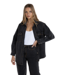 Oversized Denim Jacket in Grey