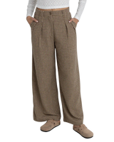 Mollie Check Trousers in Chocolate