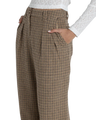 Mollie Check Trousers in Chocolate