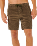 The Rip Curl Mens Classic Surf Cord Walkshorts in Rock