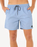 The Rip Curl Mens Easy Living Volley Shorts in Ice Blue