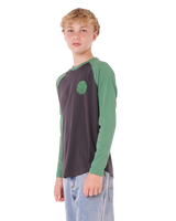 Boys Wettie Icon Long Sleeve T-Shirt in Grass Green