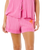 Hotel Malibu Embroidered Shorts in Super Pink
