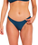 Modern Rib Cheeky Bikini Bottoms in Dark Blue