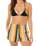 Neon Stripe Beach Shorts in Multi