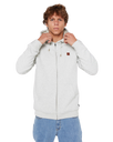 Icons Lined Zip Hoodie in Light Grey Marle