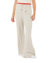 Surf Side Spliced Wide Leg Trousers in Grey Marle