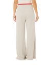 Surf Side Spliced Wide Leg Trousers in Grey Marle