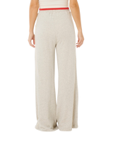 Surf Side Spliced Wide Leg Trousers in Grey Marle