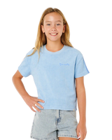 The Rip Curl Girls Girls Sunshine Squad Terry T-Shirt in Light Blue