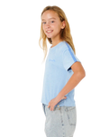 The Rip Curl Girls Girls Sunshine Squad Terry T-Shirt in Light Blue