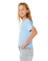 The Rip Curl Girls Girls Sunshine Squad Terry T-Shirt in Light Blue